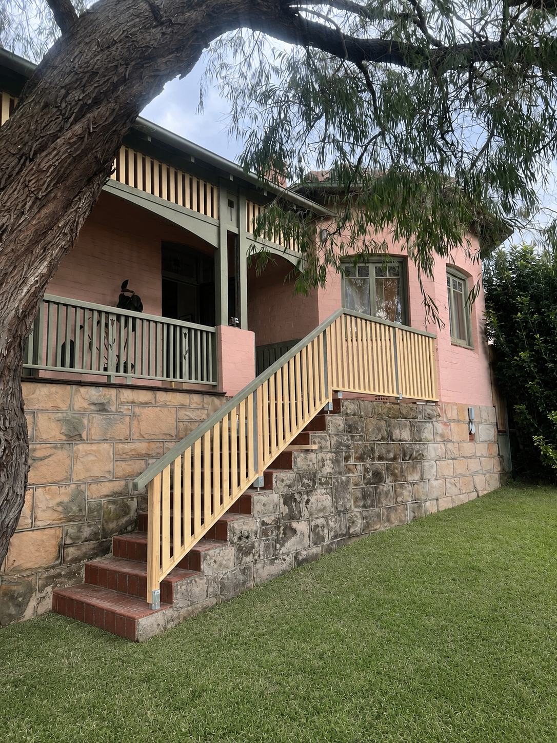 Refreshed verandah, stairs and painted facade on a Sydney home